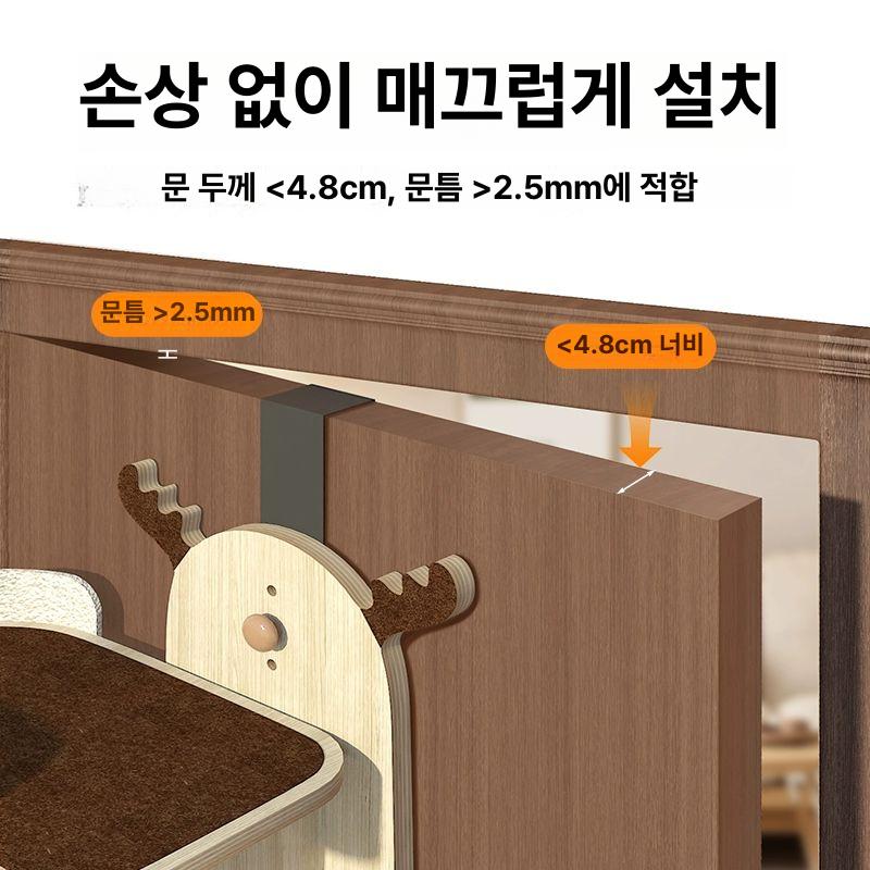 솔비에 문걸이캣타워 캣타워 도어 스크래쳐 타워 걸이식 작은 사슴 고양이 기어오르기 A - 상세 이미지 3