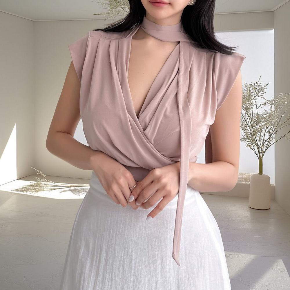 에블링 쿨 랩 스카프 티셔츠 AC1136 - 메인 이미지