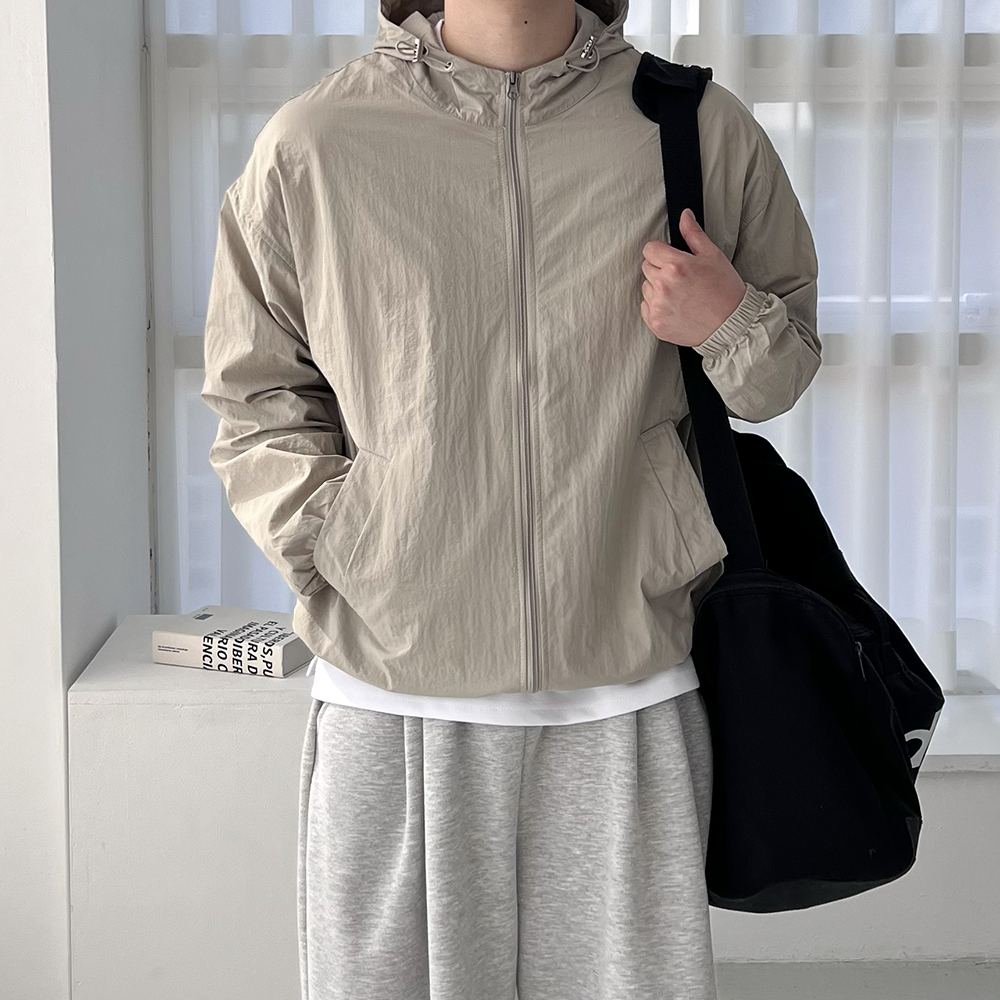 러닝바람막이 나일론바람막이 고프코어바람막이 - 상세 이미지 2