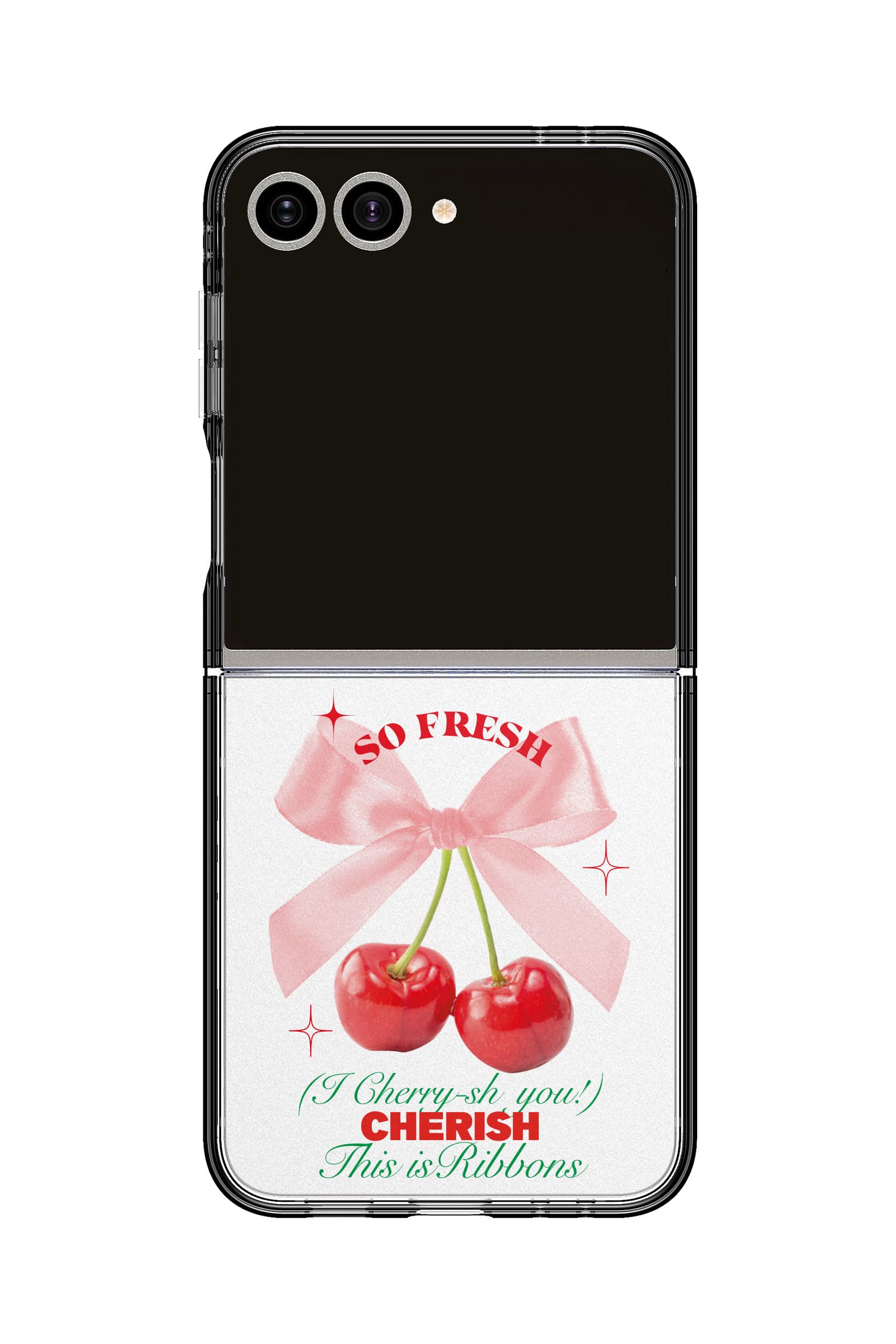 발레코어 리본체리쉬 띠부띠부스킨 갤럭시/아이폰 케이스 부착용스킨