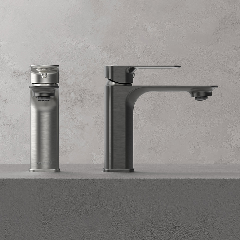 대림바스블랙 프리미엄 1홀 세면수전 벨로 VELO 크롬 브러쉬드니켈 건메탈