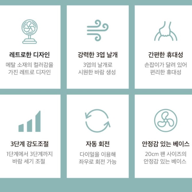빈티지 메탈 황동선풍기 스틸 책상위 데스크 레트로선풍기 - 상세 이미지 4