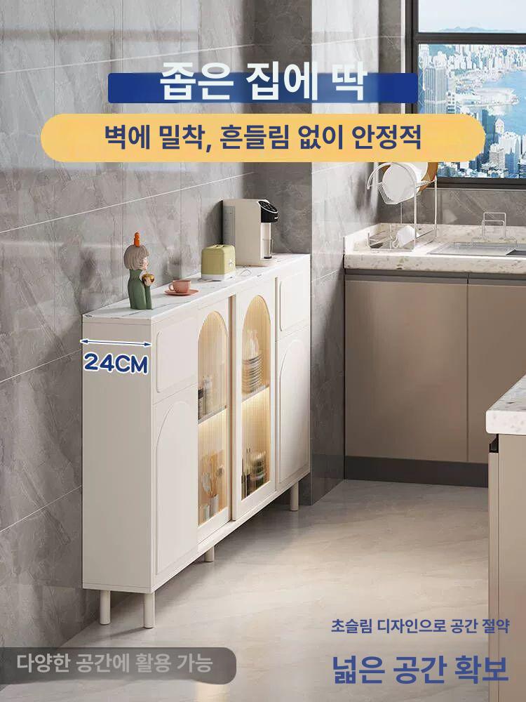 폭좁은수납장 얇은수납장 틈새 철제 주방 선반 수납장 업그레이드 암석판 1.2m 30cm - 상세 이미지 4