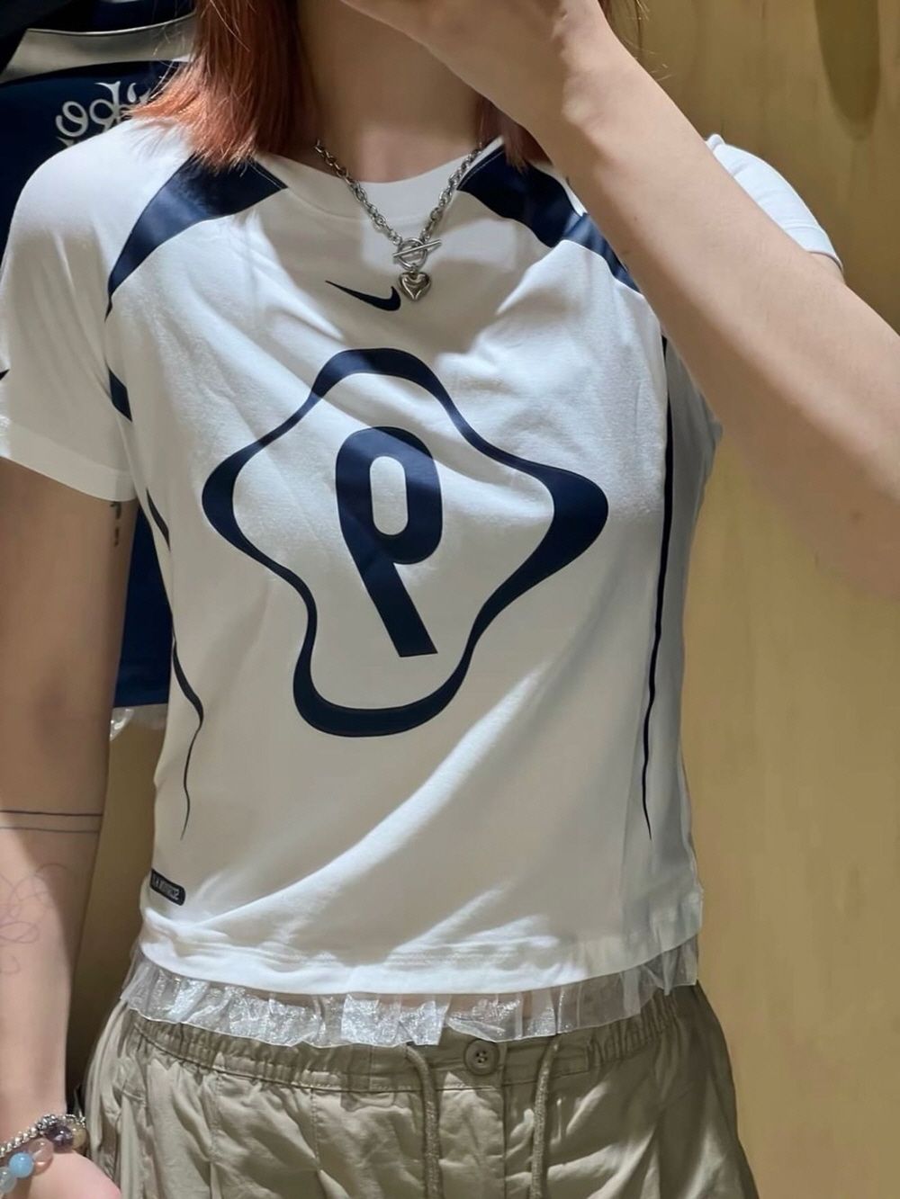 나이키 The Nike Tee 슬림 모달 프릴 티셔츠 II1950-100, II1950-410 - 상세 이미지 2