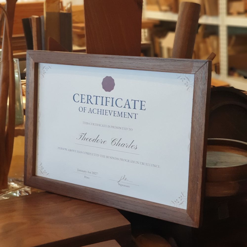 원목 액자 제작 자격증 인증서 훈장 상장 학위 졸업 certificate A4 A3액자 - 상품 이미지