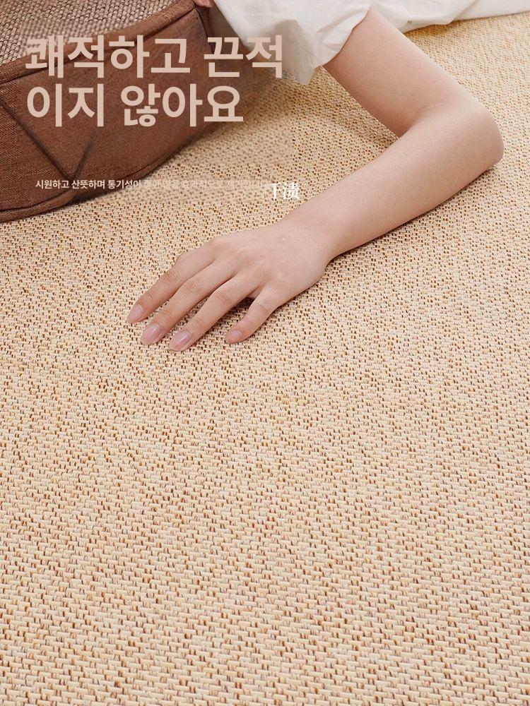 일본 다다미매트 러그 인테리어 깔끔 시원한 현관 다다미 대나무 편직 원목색 0모공 착용 가능 - 상세 이미지 2