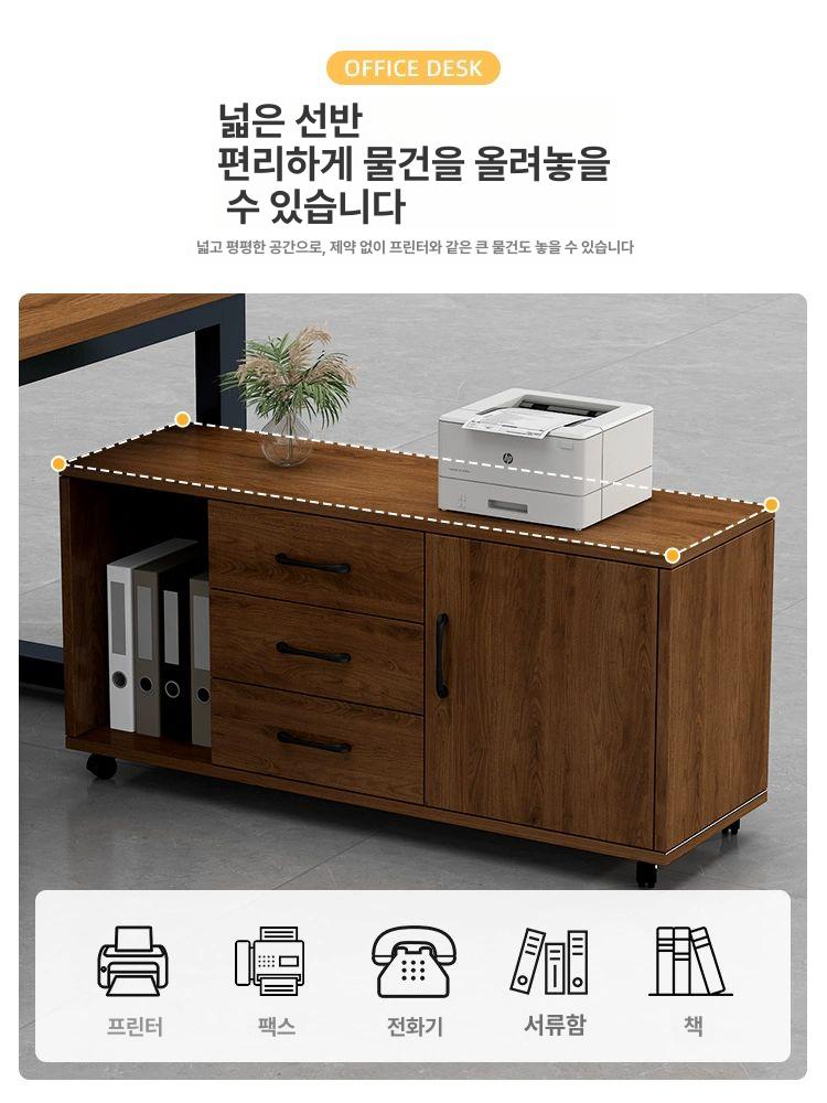 원목 호두나두 스탠드 핸들 구둣 피나무 호두 다기능 사이드캐비닛 A - 상세 이미지 3