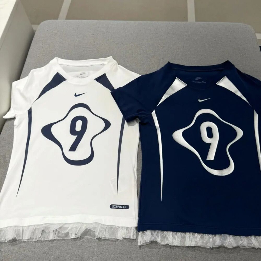 나이키 The Nike Tee 슬림 모달 프릴 티셔츠 II1950-100, II1950-410 - 상품 이미지