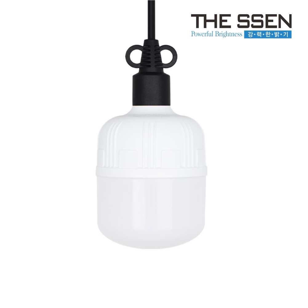 LED Ver-2 솔린 일체형 현장 가설 작업등 30W 야외 줄 조명 오징어등 스트링 전구 - 상품 이미지