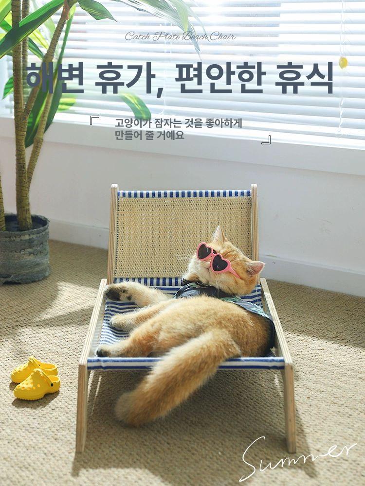 동물 해먹 선인장 프레임 소파 점프 애완 등반 캣타워 업그레이드 추천 야자수 라운지 체어 긁는판 집 - 상세 이미지 2