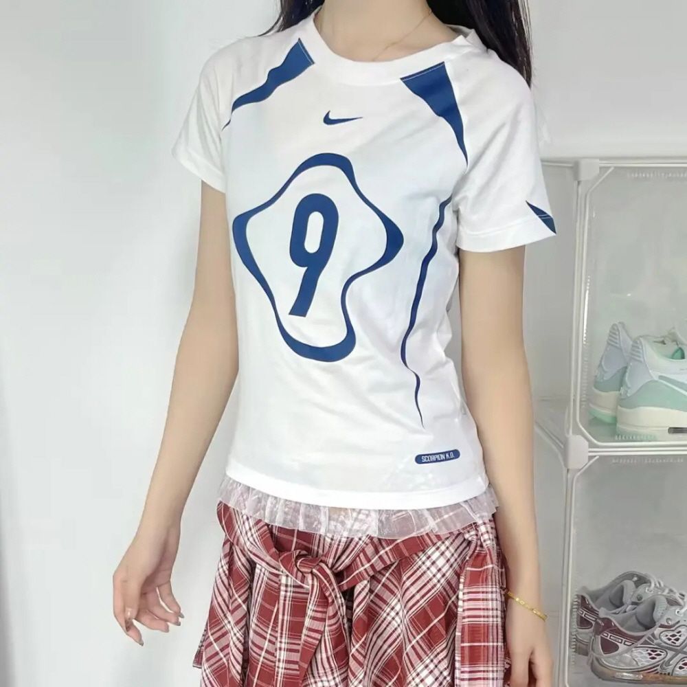 나이키 The Nike Tee 슬림 모달 프릴 티셔츠 II1950-100, II1950-410 이미지 7