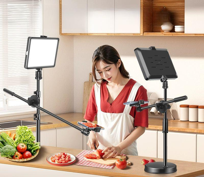 촬영 삼각대 개인방송 거치대 스마트폰 음식 요리 35CM 촬영형 보조 70w 필터 B - 상품 이미지