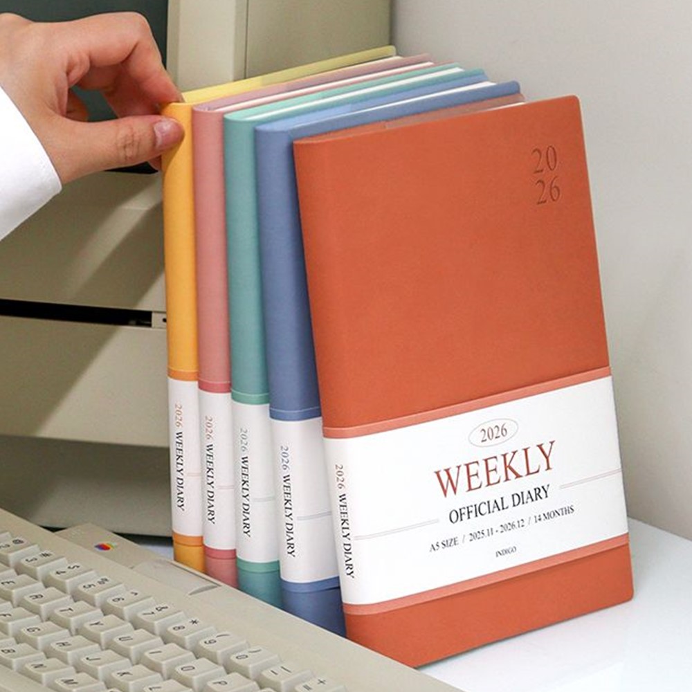 2026 다이어리 위클리 A5 2026년 교무수첩 직장인 업무수첩 26년 주간 오피셜 인디고 상세 이미지 2
