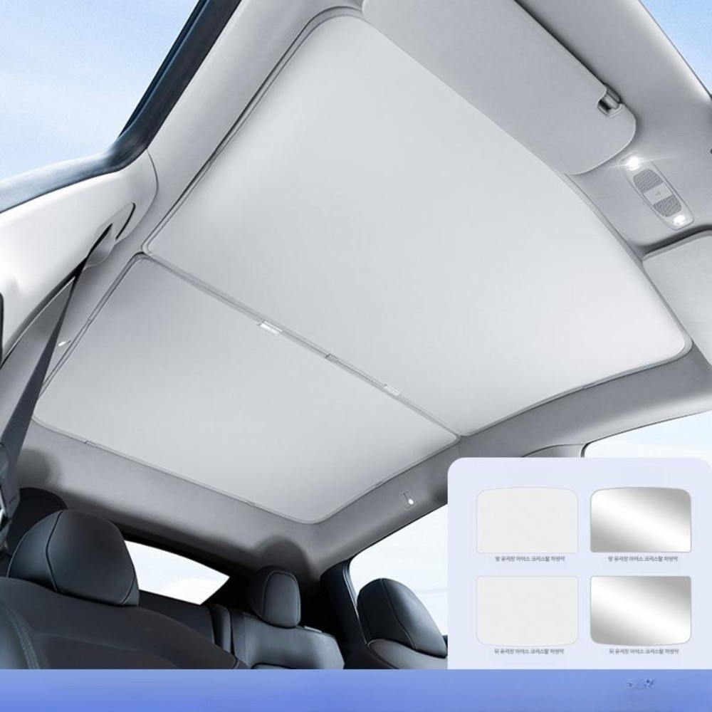 테슬라 Model3 전용 차양막 차량햇빛가리개 차량용품 Model Y 실버