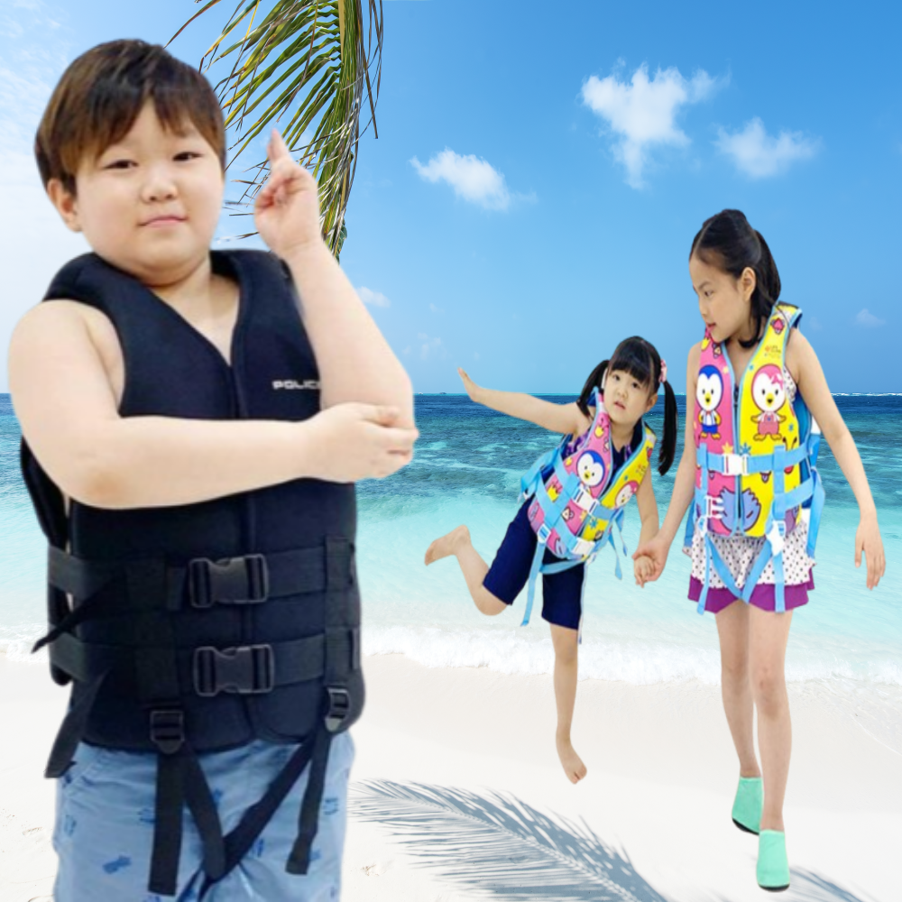 4살 5살구명조끼 초등학생 주니어 50kg 여아 성인 어린이 아이 40kg 30kg - 상품 이미지