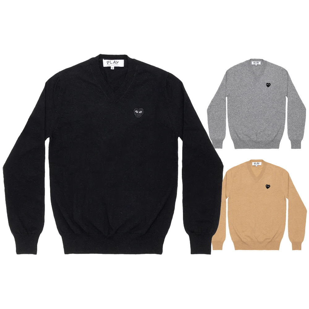 꼼데가르송 긴팔티 Unisex V-Neck Sweater AX-N804-051 - 메인 이미지