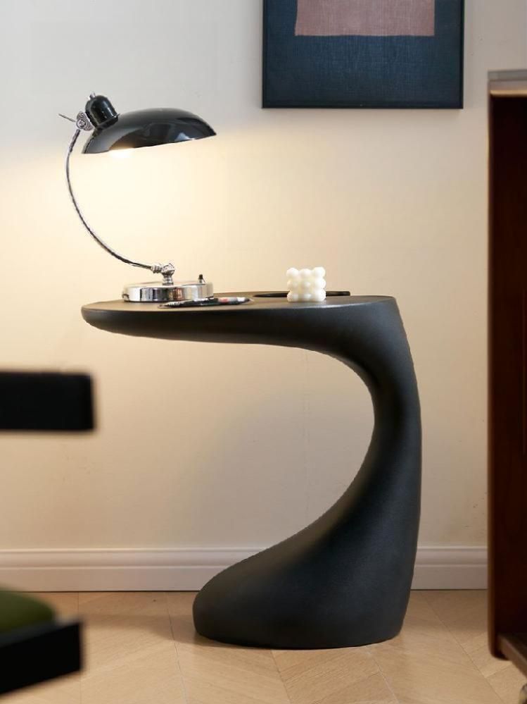 돌고래 사이드테이블 거실 소파옆 티테이블 협탁 블랙