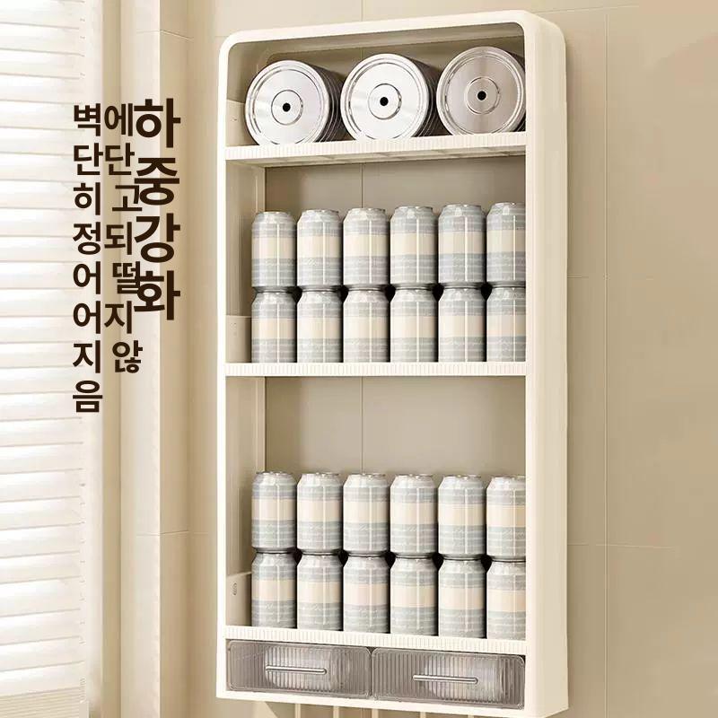 주방 벽선반 양념통 선반 양념 벽걸이 정리대 철제 수납 3층 스탠드 스탠드 없음 B - 상세 이미지 4