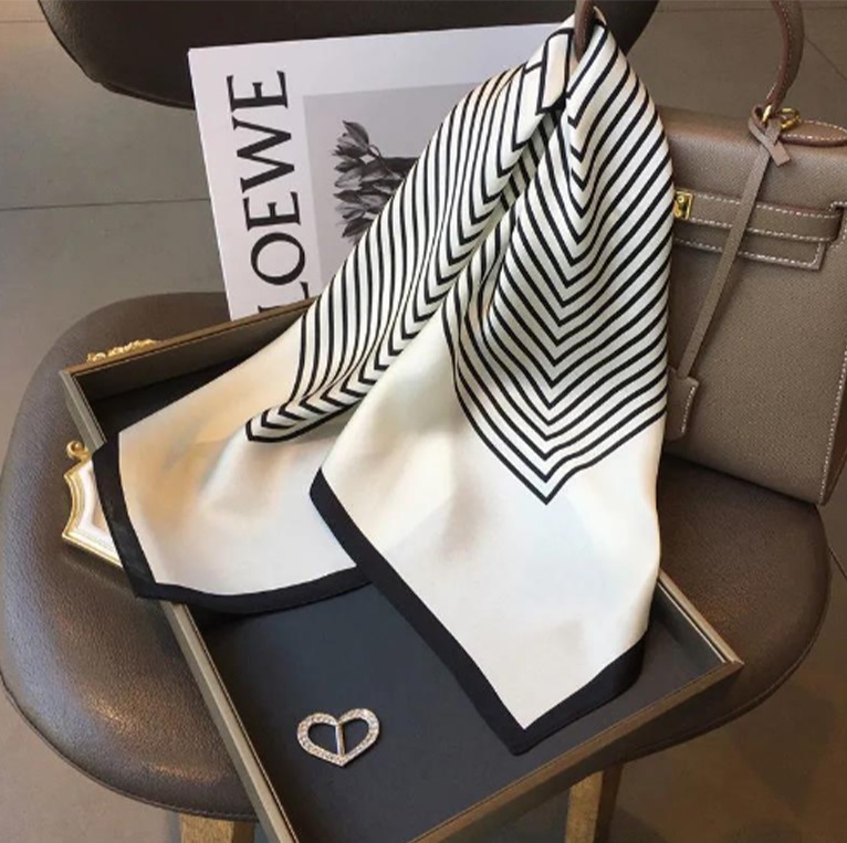 쁘띠 닥스 스카프 링 면 실크