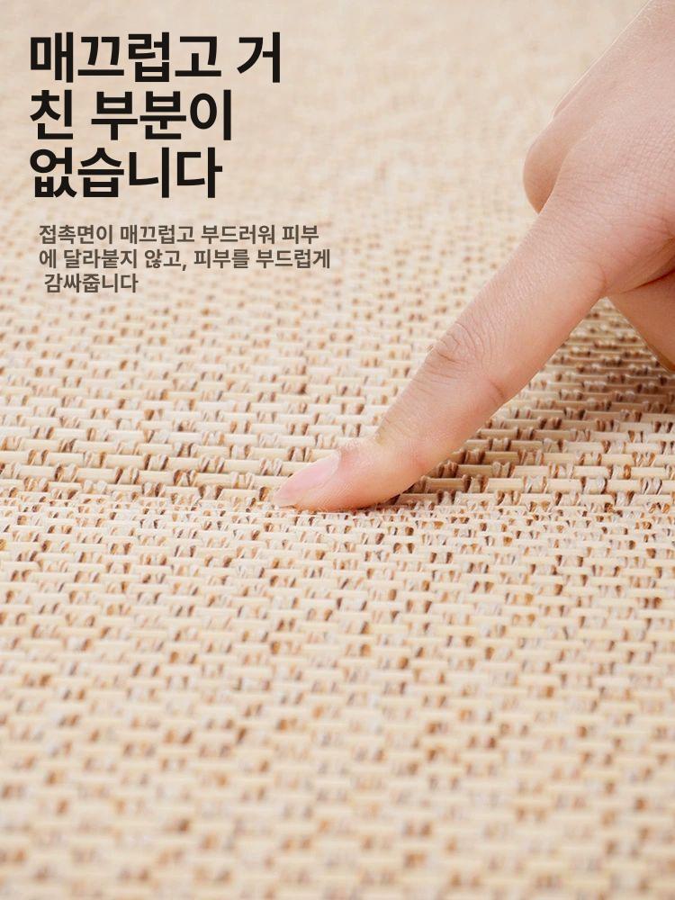 일본 다다미매트 러그 인테리어 깔끔 시원한 현관 다다미 대나무 편직 원목색 0모공 착용 가능 - 상세 이미지 4