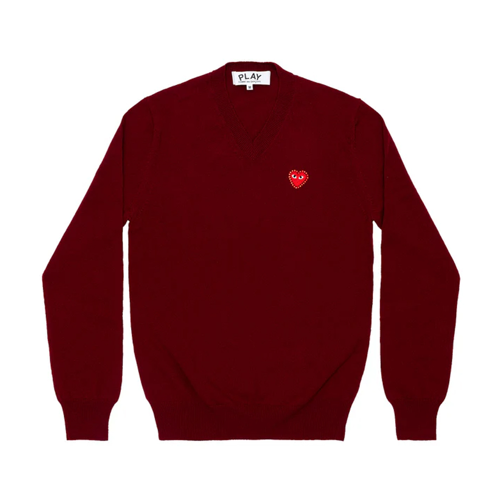 꼼데가르송 긴팔티 Unisex V-Neck Sweater AX-N801-051 - 상세 이미지 3