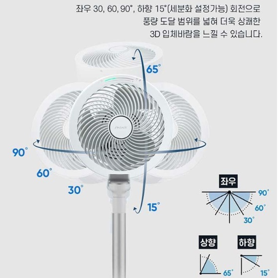 신일써큘레이터 선풍기 사무실 거실용 유선 시원한 가정용 무소음 선풍기 - 상세 이미지 4