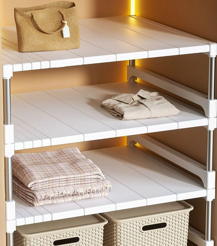 나누기 파티션 옷장 이동식 책장 드레스룸 장농선반 32cm60-68cm 너비32cm 높이23cm - 상품 이미지