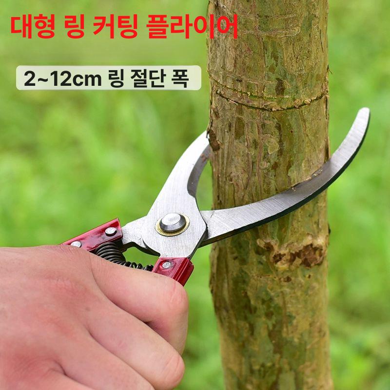 가위 원예용 정원 특수 자재 절단기 두꺼운 과일 관리 레드 링 벗기기 가위 대형 - 상세 이미지 2