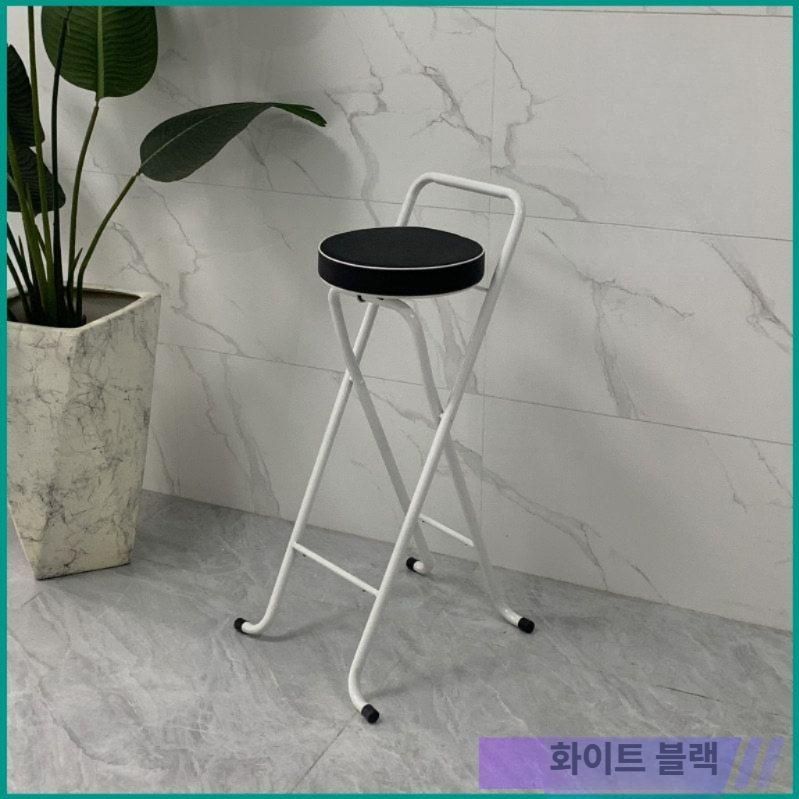 걸터앉는 의자 실험실 서있는의자 공장 작업용 보조의자 블랙 / 높이 80cm - 상세 이미지 2