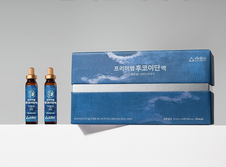 알리코제약 프리미엄 후코이단액 20ml x 14병 국내 완도산 100% 미역귀 후코이단 - 상품 이미지