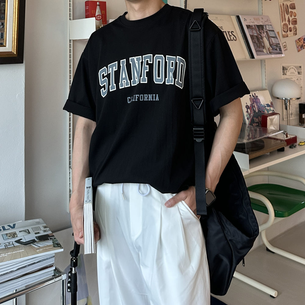 남자 반팔티 레터링 여름 티셔츠 남자 오버핏반팔 - 상품 이미지