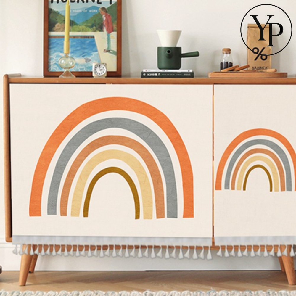 주방 바란스 커튼 가림막 공간분리 수납장 발코니 붙이는 가림천