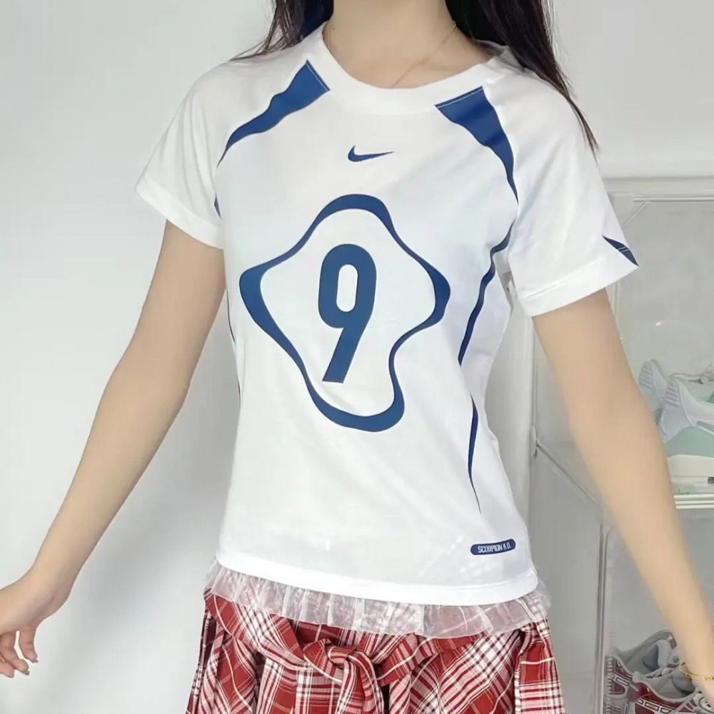나이키 The Nike Tee 슬림 모달 프릴 티셔츠 II1950-100, II1950-410 이미지 6