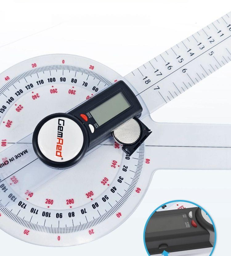 디지털 각도기 파인더 측정자 눈금자 각도 전자 신체 각도기 318cm 원판포함 - 상품 이미지