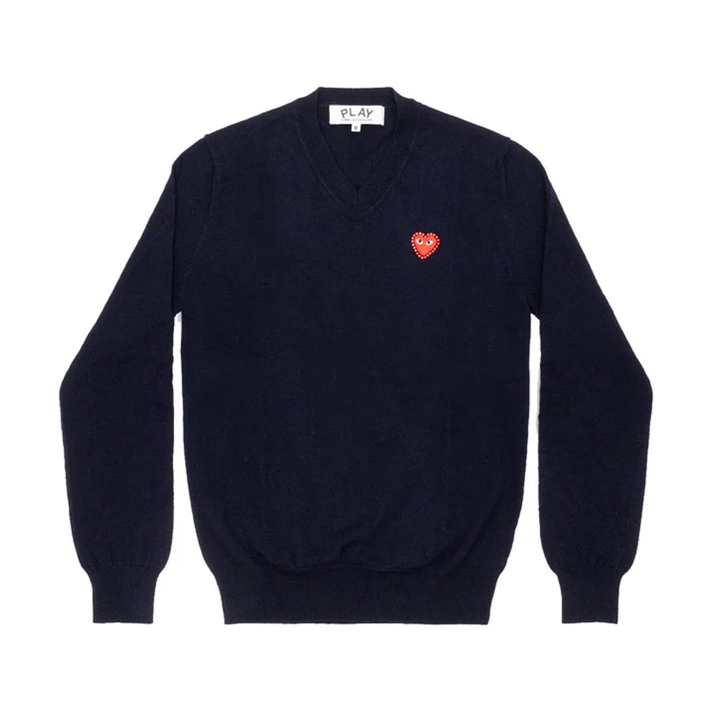 꼼데가르송 긴팔티 Unisex V-Neck Sweater AX-N801-051 - 상세 이미지 5