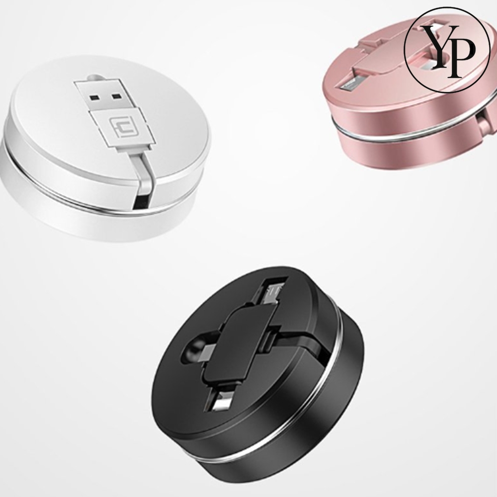 3in1 휴대폰 릴타입 케이블 c타입 아이폰 갤럭시 고속 충전 5핀 멀티충전 연장선