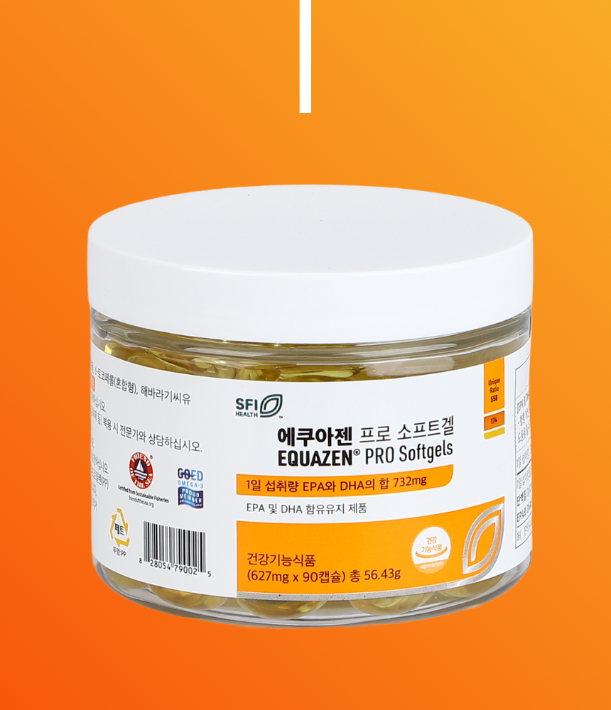 [1개월분] 에쿠아젠 프로 소프트겔 오메가3 오메가6 어린이 청소년 수험생 영양제