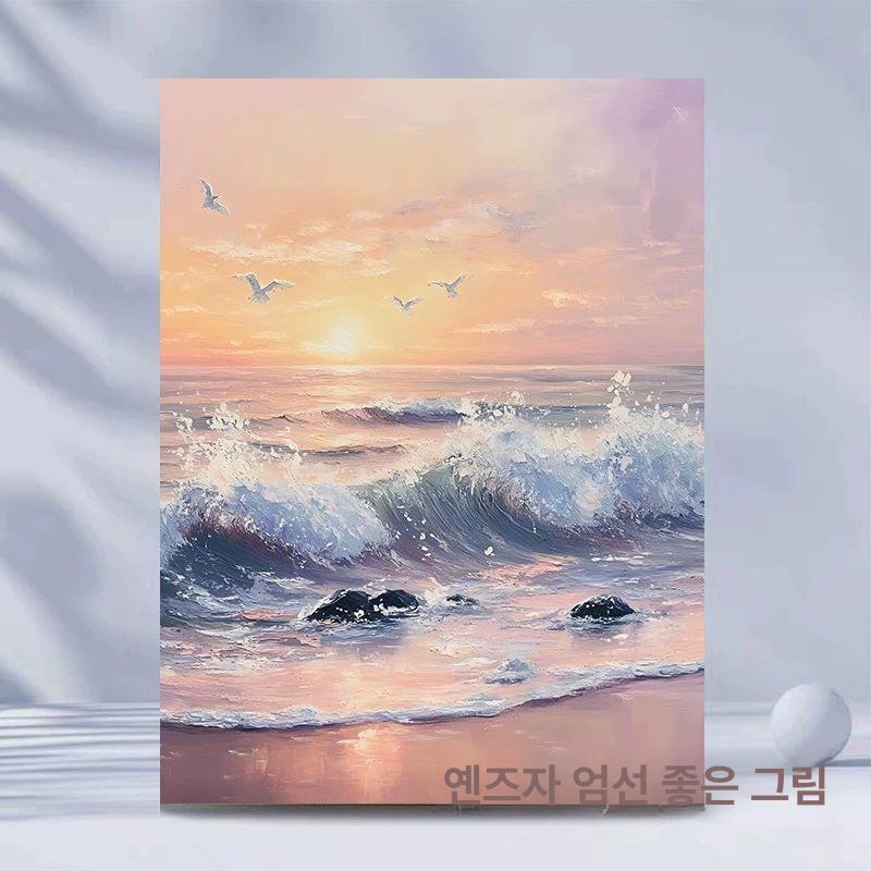 명화 유화 그리기 색칠 캔버스페인팅 색칠하기 액자 YG3801 부드러운 바다 36색 베스트셀러 - 상세 이미지 3