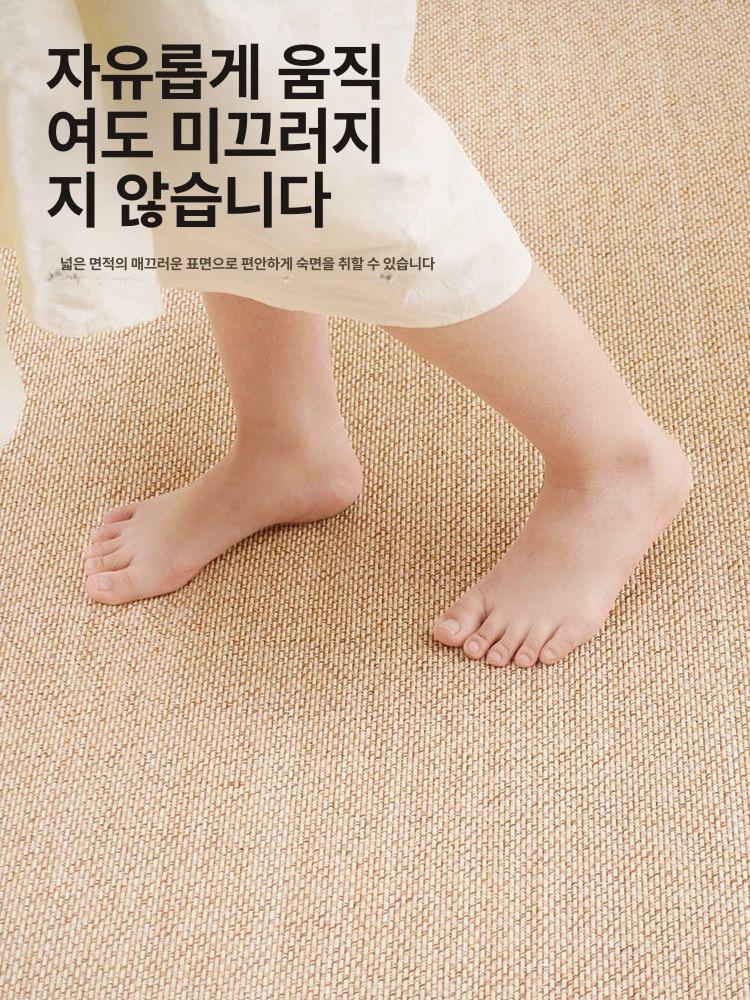 일본 다다미매트 러그 인테리어 깔끔 시원한 현관 다다미 대나무 편직 원목색 0모공 착용 가능 - 상세 이미지 5