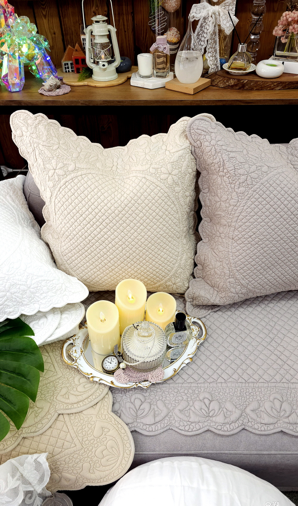 리안 목화 워싱 쇼파패드4인용 3인용 소파패드 덮개 깔개