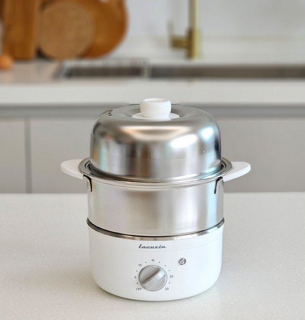 올스텐 계란찜기 2단 풀스텐 타이머 멀티찜기 에그쿠커 계란삶는기계