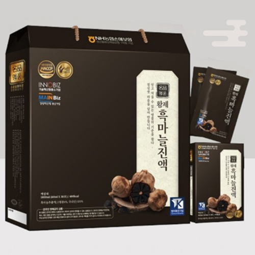 더존건강 프리미엄 흑마늘 진액 즙 60ml 30포 1박스 국내산 흙마늘 액기스 추출액 - 상세 이미지 3