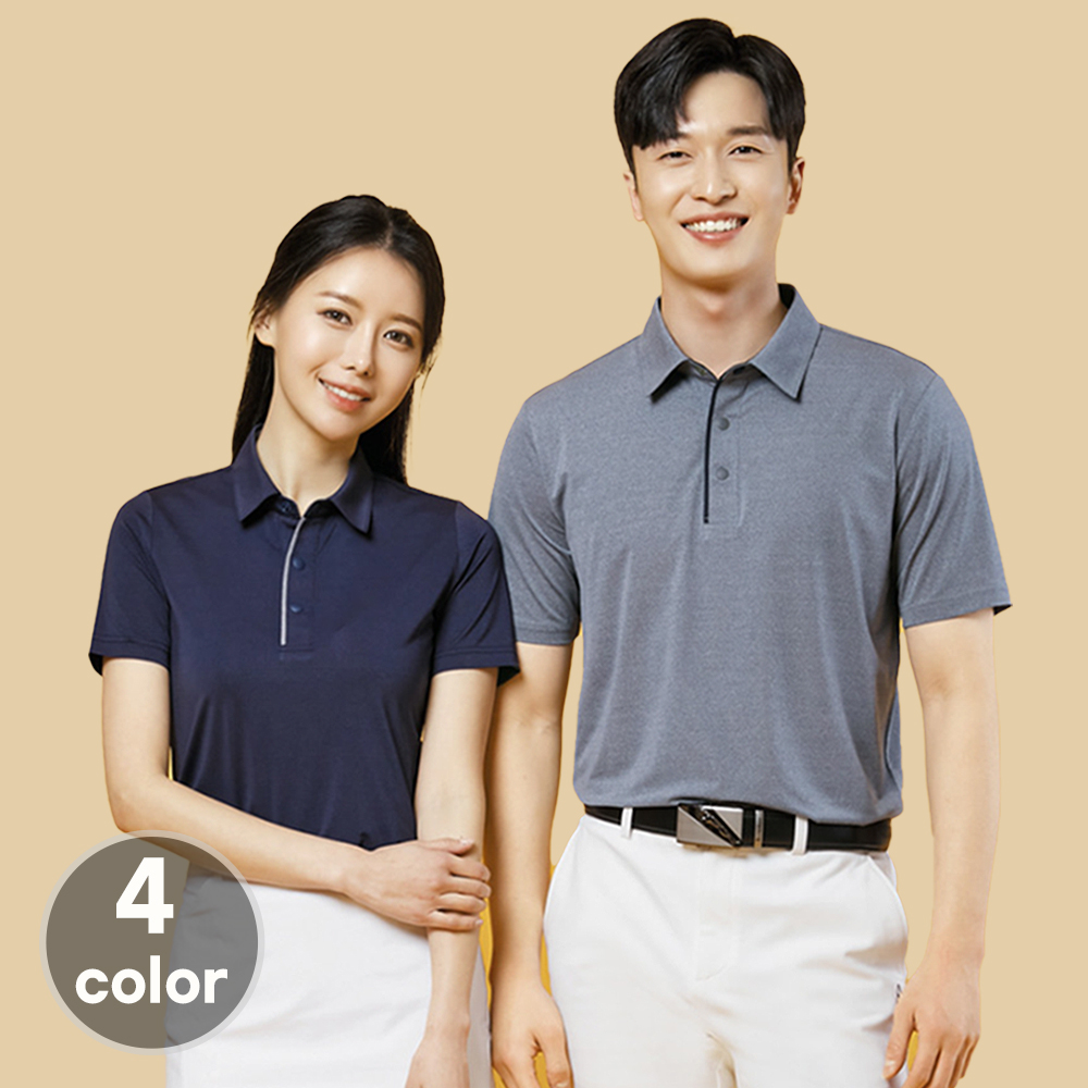 (4color)냉감스판카치온 Y카라 기능성반팔티셔츠 식당 음식점 가게티 단체티 홀서빙복 - 상세 이미지 4