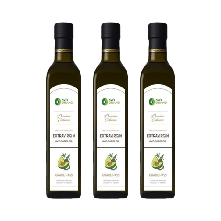 아보그랜드 멕시코 HASS 등급 엑스트라버진 아보카도오일 500ml, 3개 - 상품 이미지