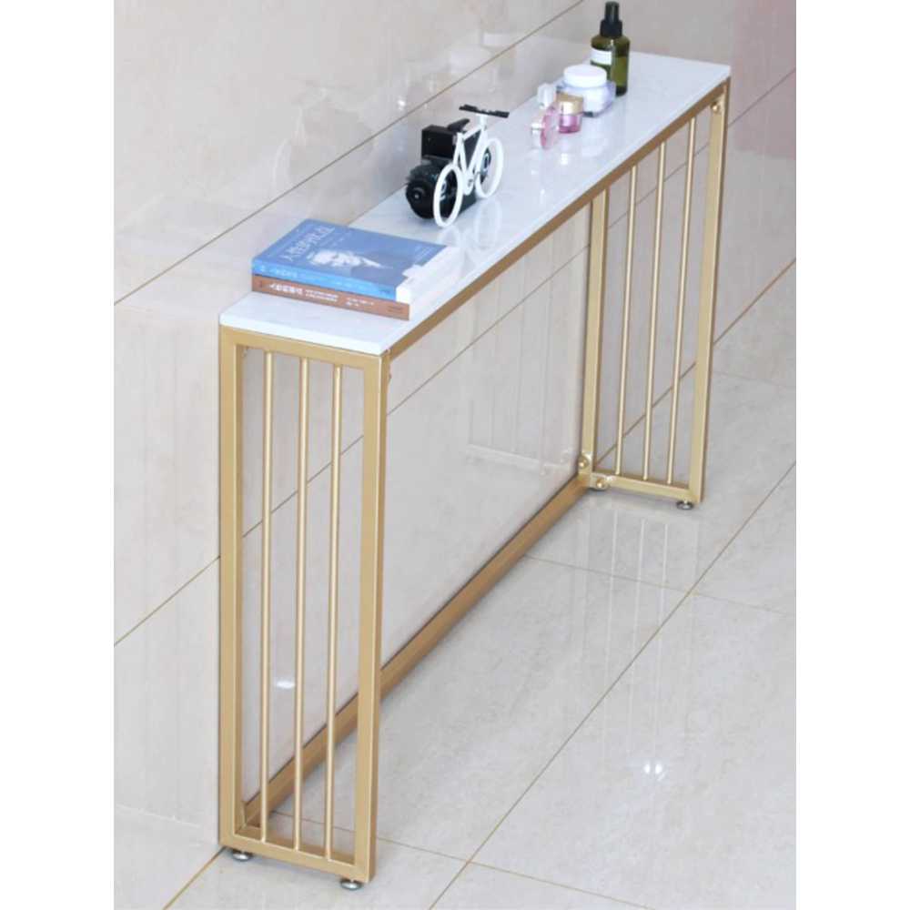 복도 콘솔 거실 폭좁은 선반 얇은 철제 골드 포인트 80x20x75mm - 상세 이미지 3