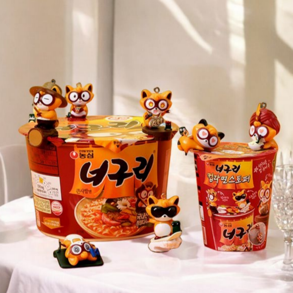 너구리 컵라면 스토퍼 너구리피규어 - 상품 이미지