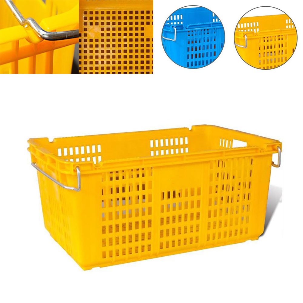 사각 이사 바구니 1개입 플라스틱 농산물 운반 손잡이 박스