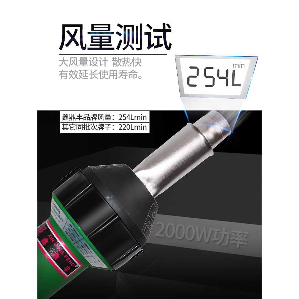 PVC 용접봉 웰딩봉 타일 보수 코일 장판 배관 솔더 풀/파이프 용접 총+10개의 용접봉 1080W - 상세 이미지 3