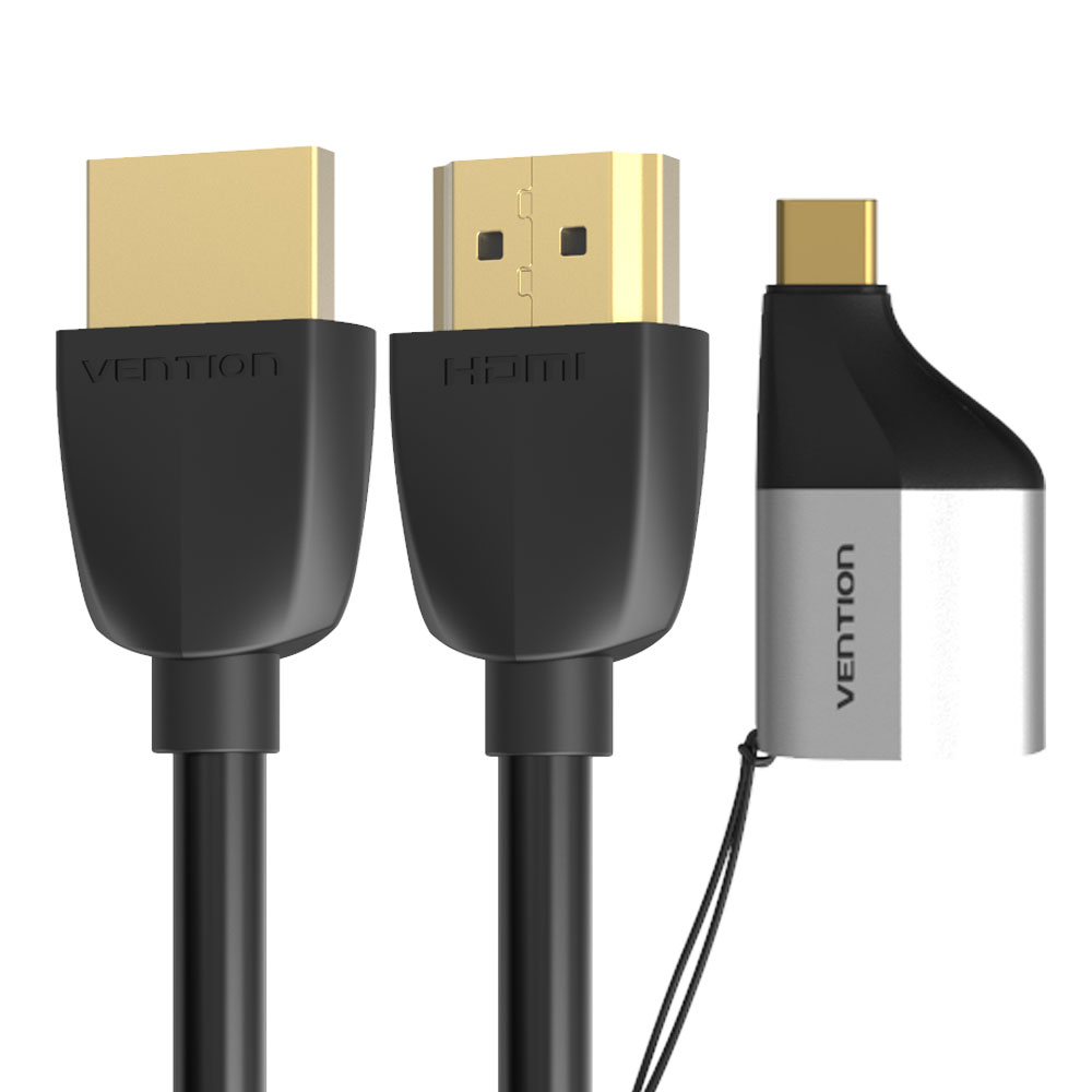 벤션 2in1 C타입 미러링 겸용 HDMI V2.0 모니터 케이블 2m, 1개 - 상품 이미지