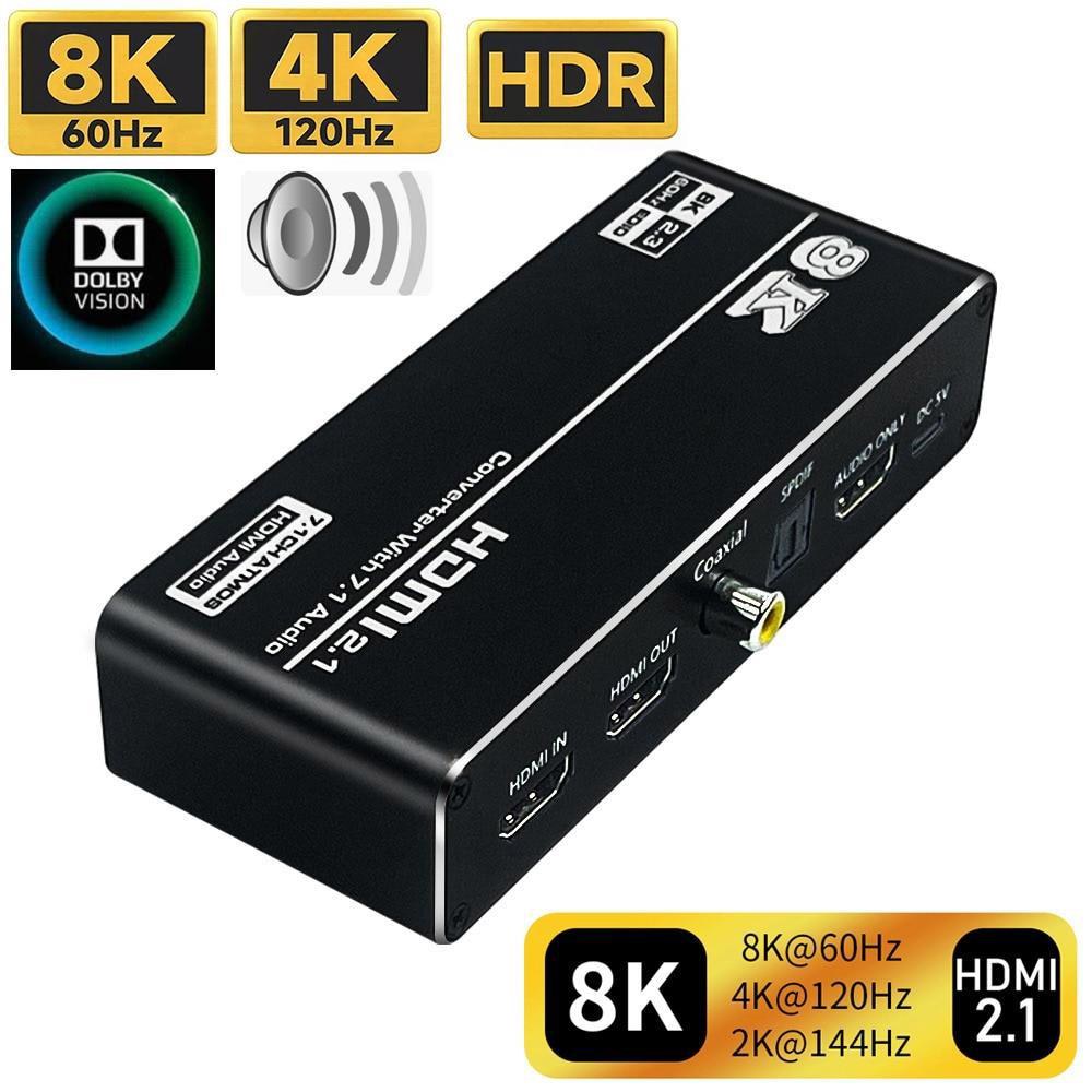 애트모스 HD 버전 2 AX211 업그레이드 분배기 오디오 out 1 TOSLINK 분리막 토스링크 추출기 4k30hz 1 HD 분리막 업그레이드 버전 4k30hz - 상품 이미지